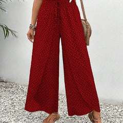 Red Mavilda | Elegant Wide-Leg Trousers for Women | Smart Casual