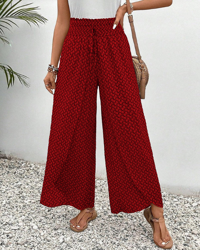 Red Mavilda | Elegant Wide-Leg Trousers for Women | Smart Casual