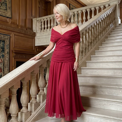 Calen | Off Shoulder Flow Midi Dress - photo 10