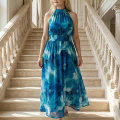 Sylin | Gathered Halter Midi Dress - photo 13