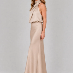 Nopal | Sleeveless Draped Neck Midi Dress - photo 6