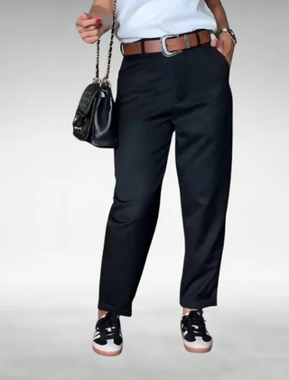 Black Liza | Tailored Wide-Leg Trousers for Women | Smart Casual