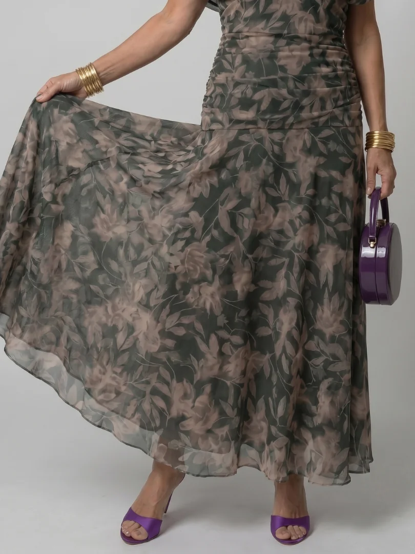 Calen | Off Shoulder Flow Midi Dress - photo 5