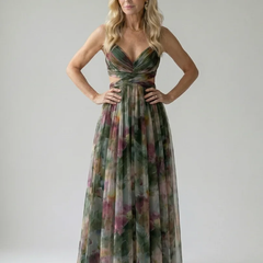 Dark green Isel | Soft Wrap Maxi Dress