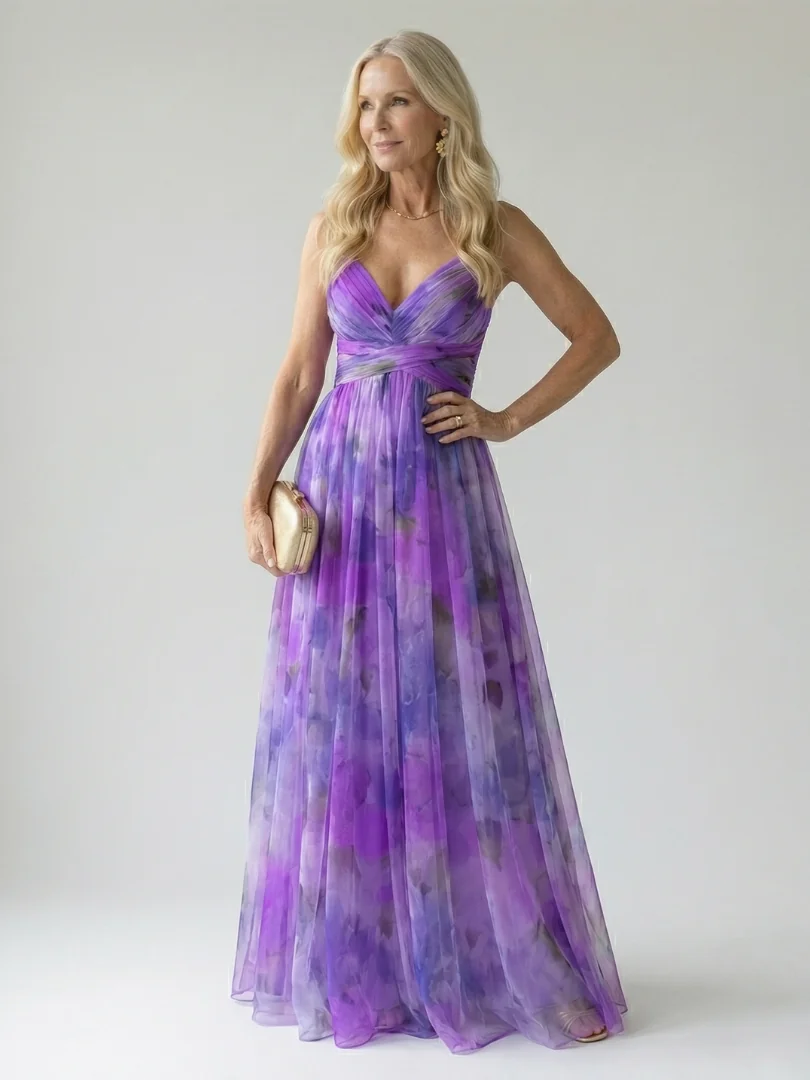 Purple Isel | Soft Wrap Maxi Dress