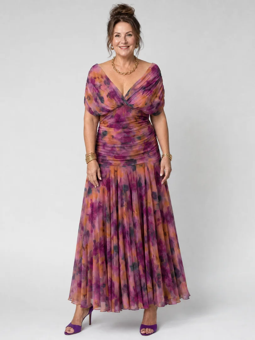 Calen | Off Shoulder Flow Midi Dress - photo 13