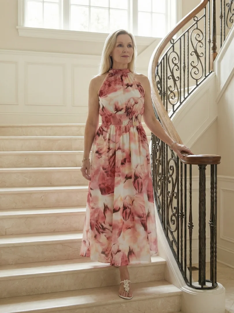 Sylin | Gathered Halter Midi Dress - photo 15