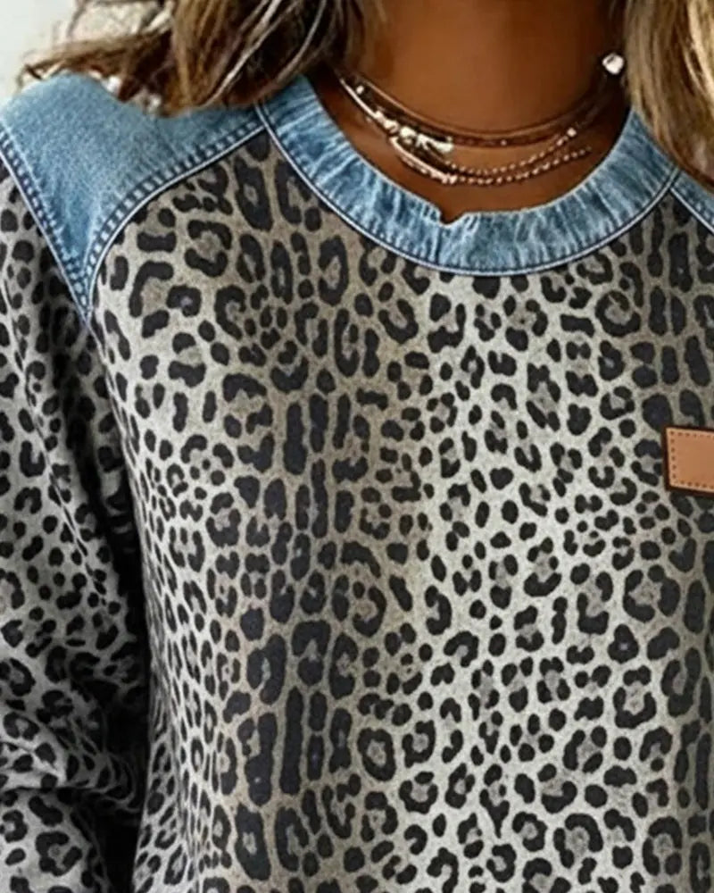 Esmée | Leopard Patchwork Sweater with Flattering Fit and Daily Comfort - photo 7