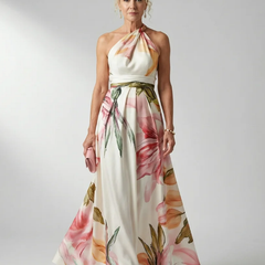 White Amiel | Light Floral Maxi Dress
