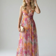 Multicolor Isel | Soft Wrap Maxi Dress
