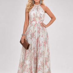 Floral Guinevere™ Floral Print Flowing Skirt Midi Dress