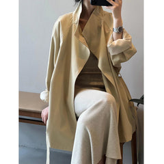 Women's Stand Collar Trench Coat - photo 2