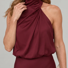 Nopal | Sleeveless Draped Neck Midi Dress - photo 2