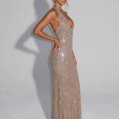 Sirea™ Sequin Sleeveless Sheer Panel Midi Dress - photo 2