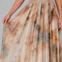 Elavenue™ Halter Neck Lace Waist Maxi Dress - photo 3