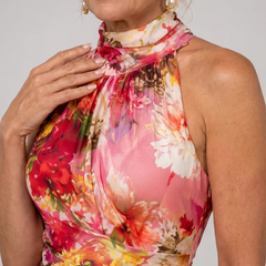 Elisabetta™ Halter Neck Floral Print Maxi Dress - photo 3