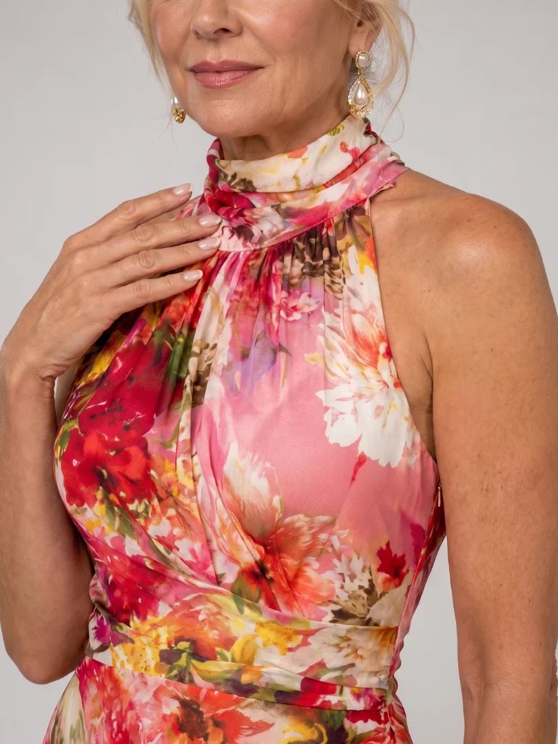 Elisabetta™ Halter Neck Floral Print Maxi Dress - photo 3
