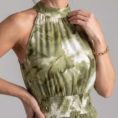 Olivia™ Gathered Waist Abstract Print Midi Dress - photo 2