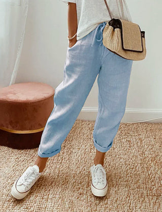Blue Luna | Retro High-Waist Pants for Women | Casual & Smart