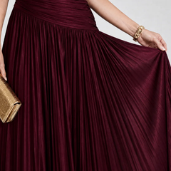 Lemar™ Sleeveless Pleated V Neck Midi Dress - photo 3