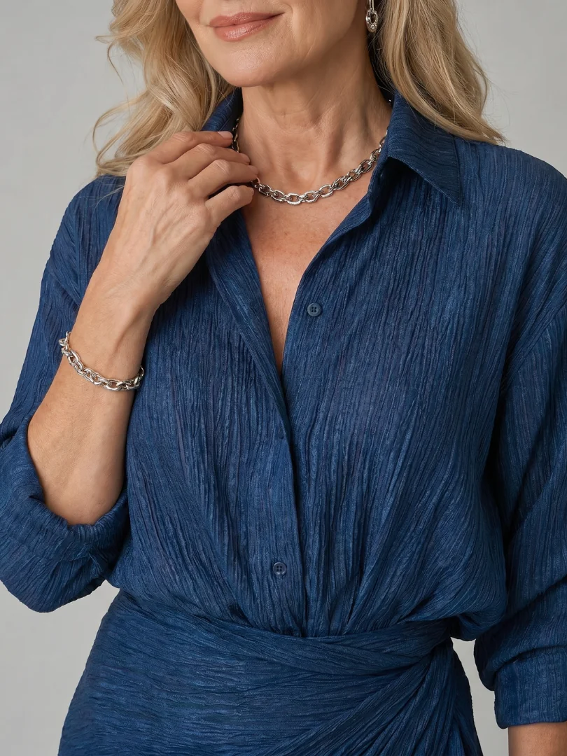 Mirque | Long Sleeve Wrap Front Maxi Dress - photo 1