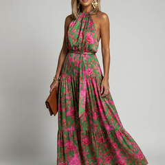 Rowen | Draped Halter Midi Dress - photo 1