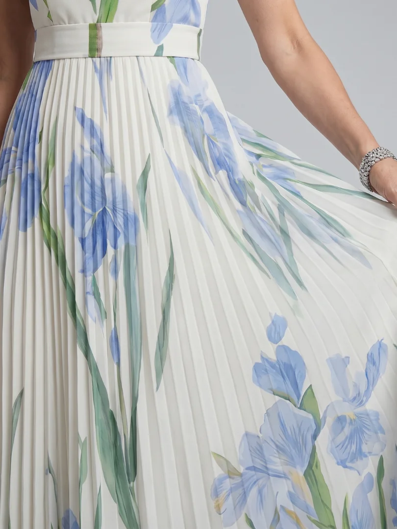 Ophelia™ Sleeveless Square Neck Floral Print Midi Dress - photo 4