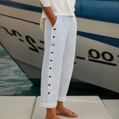 Sharon | Striped Loose Fit Wide-Leg Pants for Women | Summer - photo 1