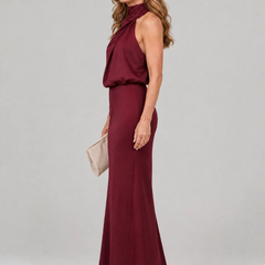 Nopal | Sleeveless Draped Neck Midi Dress - photo 1