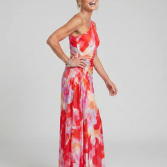 Taya™ One Shoulder Pleated Bodice Midi Dress - photo 2