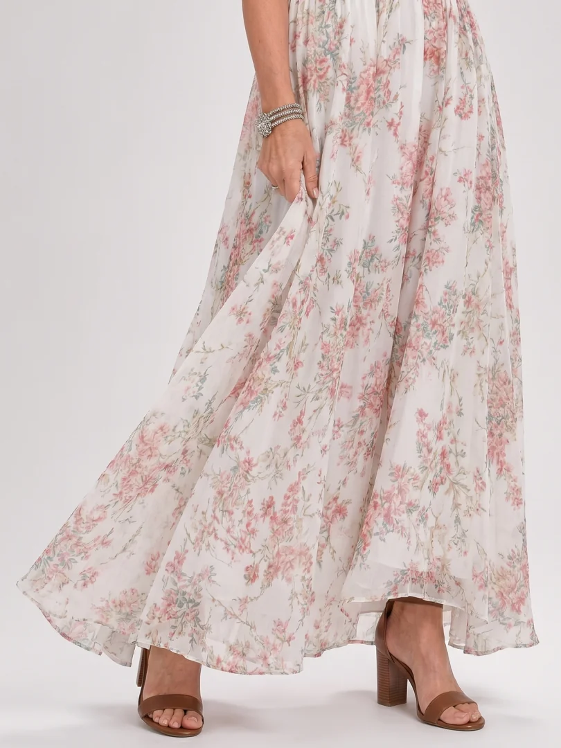 Guinevere™ Floral Print Flowing Skirt Midi Dress - photo 2