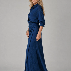 Mirque | Long Sleeve Wrap Front Maxi Dress - photo 2