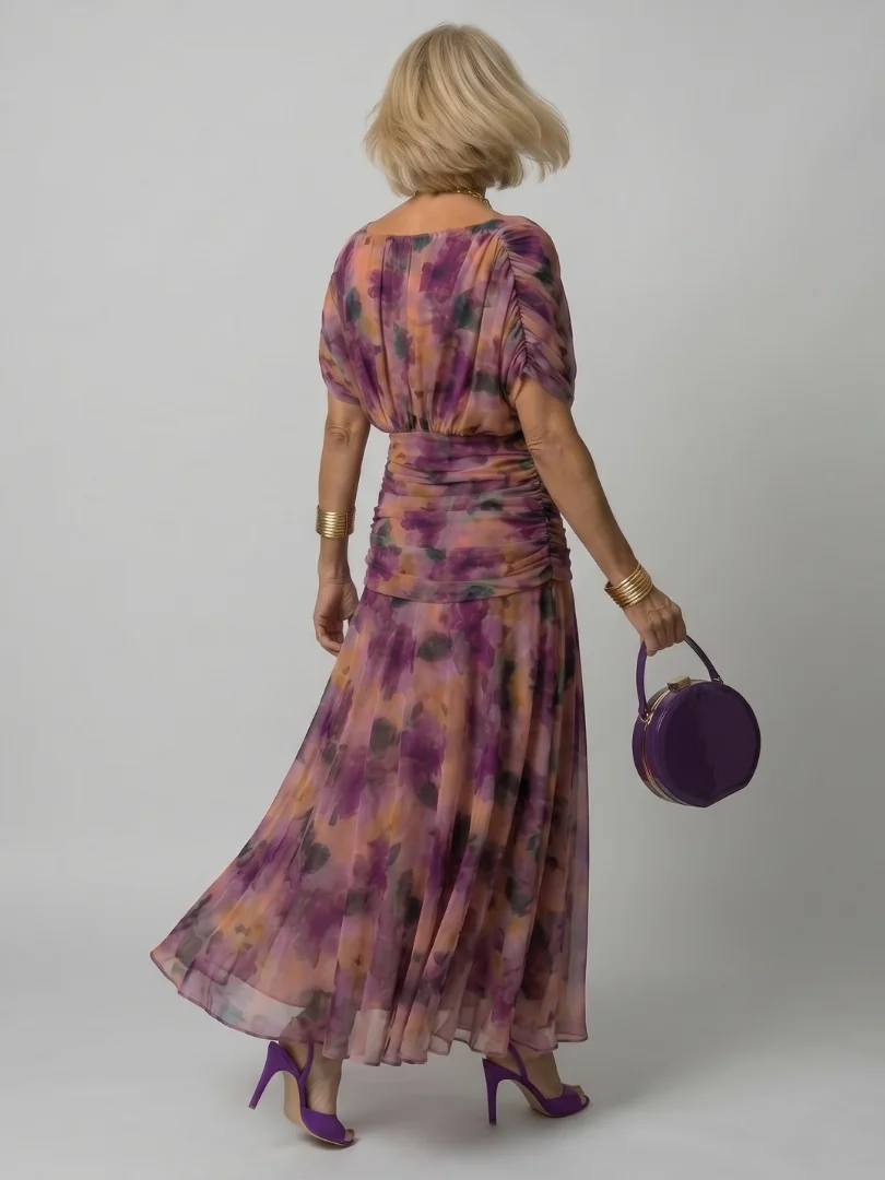 Calen | Off Shoulder Flow Midi Dress - photo 3