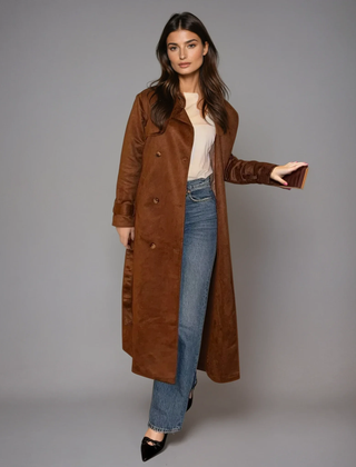 Women's Banbury Suede Trench Coat - photo 1