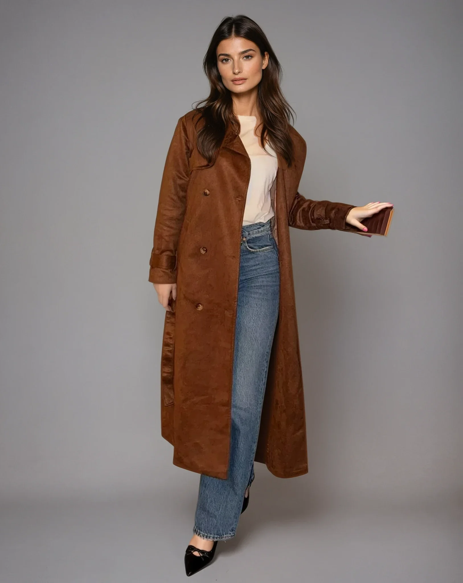 Women's Banbury Suede Trench Coat - photo 1