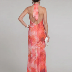 Coraline™ Halter Neck Printed Pattern Maxi Dress - photo 4