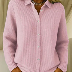 Pink Katrina | Textured Knit Button Cardigan
