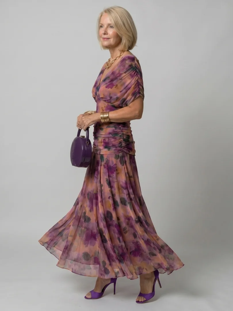 Calen | Off Shoulder Flow Midi Dress - photo 1