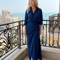 Mirque | Long Sleeve Wrap Front Maxi Dress - photo 3