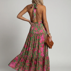 Rowen | Draped Halter Midi Dress - photo 3
