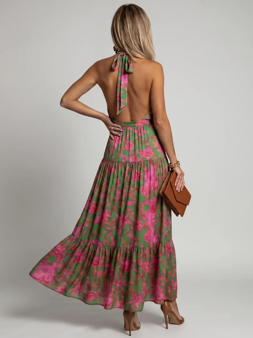 Rowen | Draped Halter Midi Dress - photo 3