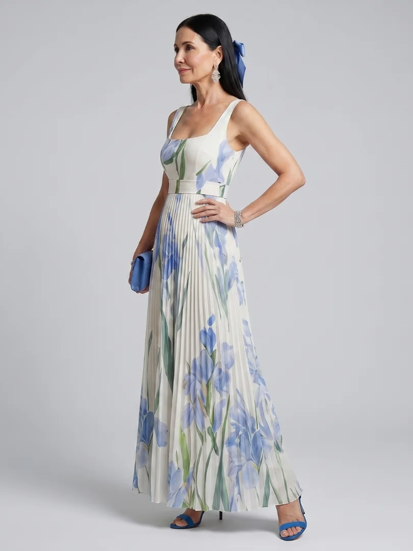 Ophelia™ Sleeveless Square Neck Floral Print Midi Dress - photo 2