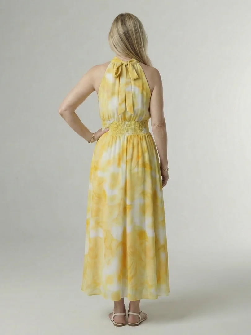 Sylin | Gathered Halter Midi Dress - photo 3