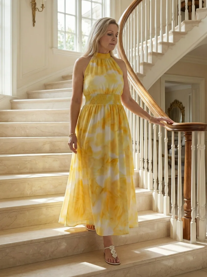 Sylin | Gathered Halter Midi Dress - photo 12