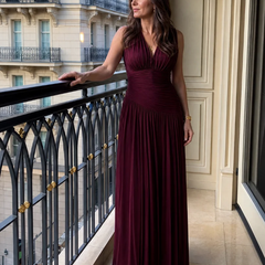 Lemar™ Sleeveless Pleated V Neck Midi Dress - photo 5