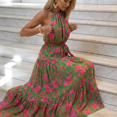 Rowen | Draped Halter Midi Dress - photo 4