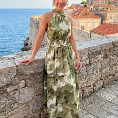 Olivia™ Gathered Waist Abstract Print Midi Dress - photo 4