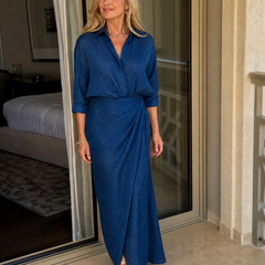 Mirque | Long Sleeve Wrap Front Maxi Dress - photo 4