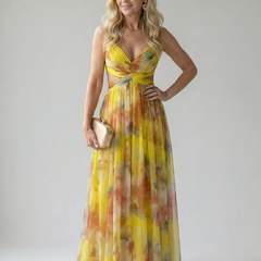Yellow Isel | Soft Wrap Maxi Dress
