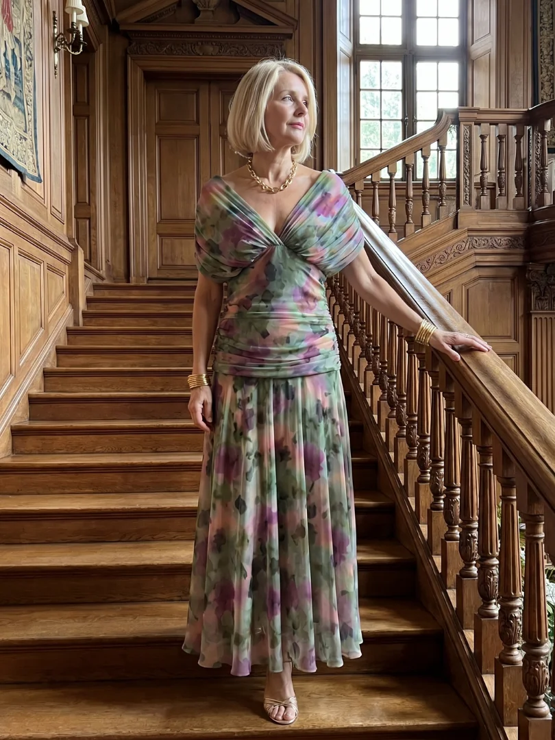 Calen | Off Shoulder Flow Midi Dress - photo 11